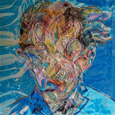 Dimitar Hinkov: *Self Portrait I*, Öl/Leinwand, 2019, 60 x 60 cm