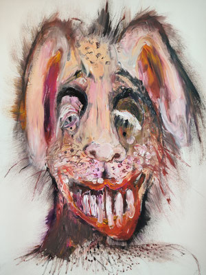 Juliane Hundertmark: *Bugs Bunny*, 2024, Öl/Papier, 75 x 57 cm