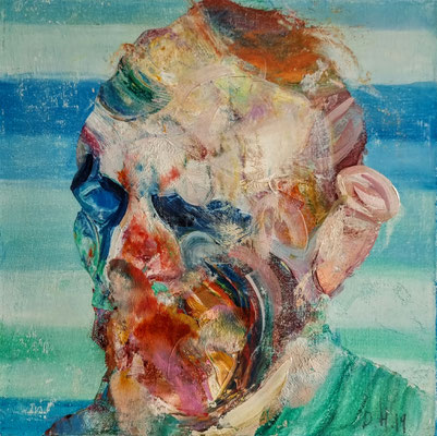 Dimitar Hinkov: *Self Portrait as Van Gogh III*, 2019, Öl/Leinwand, 30 x 30 cm