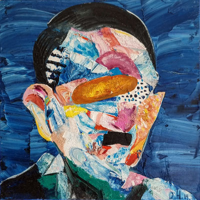 Dimitar Hinkov: *No Comment*, 2019, Öl/Leinwand, 30 x 30 cm