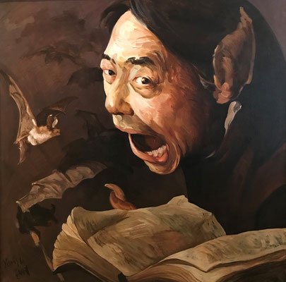 Yongbo Zhao: *Traum der Vernunft*, 2009, Öl/Leinwand, 100 x 100 cm