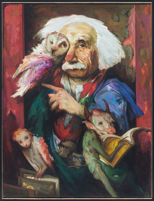 Yongbo Zhao: *Dann verstehst du die Belehrung*, 2024, Öl/Leinwand, 130 x 100 cm