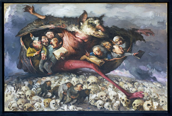 Yongbo Zhao: „Unter den Flügeln des Glaubens“, 2016, 160 x 240 cm