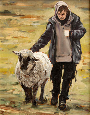 Hartmut Kiewert: *Companion II*, 2016, Öl/Leinwand, 60 x 50 cm