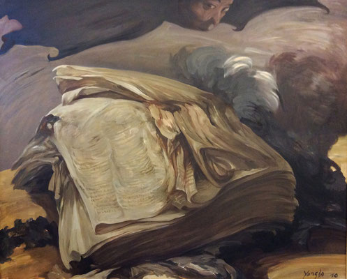 Yongbo Zhao: *Der Blick auf ein Rätsel*, 2010, Öl/Leinwand, 100 x 120 cm