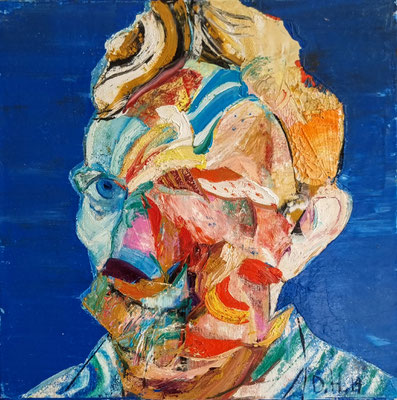 Dimitar Hinkov: *Self Portrait as Van Gogh II*, 2019, Öl/Leinwand, 30 x 30 cm
