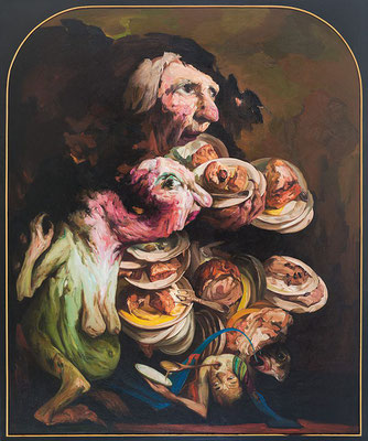 Yongbo Zhao: „Todsünden: Völlerei“, 2005-2021, 180 cm x 160 cm