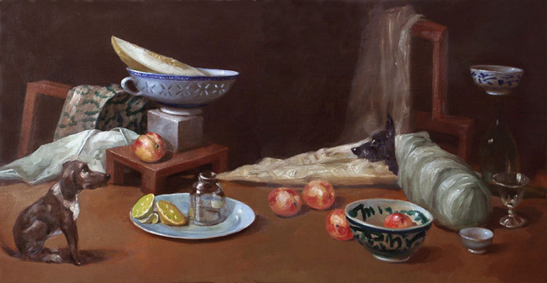 Pavel Feinstein: *N 1058*, 2006, Öl/Leinwand, 80 x 150 cm