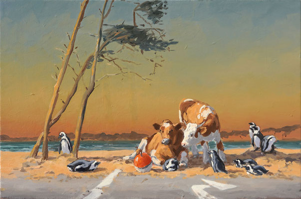 Hartmut Kiewert: *Strand II*, 2024, Öl/Leinwand, 40 x 60 cm