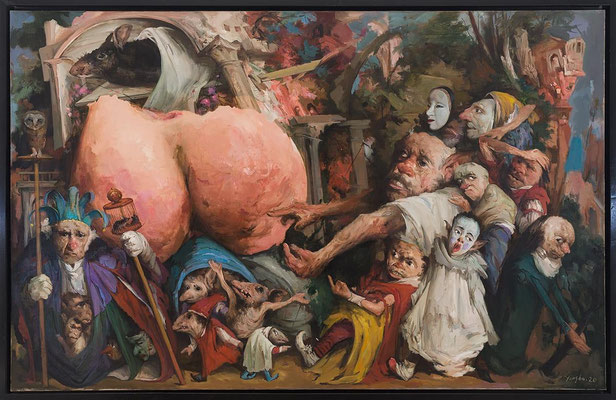 Yongbo Zhao: *Die Regie gerät außer Kontrolle V*, 2020, 180 x 280 cm