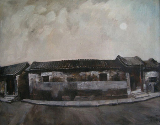 Yongbo Zhao: *Mein Haus*, vor 1991, Öl/Leinwand