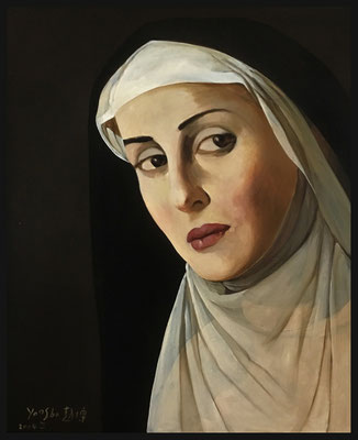 Yongbo Zhao: *Nonne*, 2004, Öl/Leinwand, 60 x 50 cm
