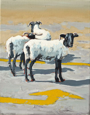 Hartmut Kiewert: *Markierung XXIII*, 2022, Öl/Leinwand, 30 x 24 cm