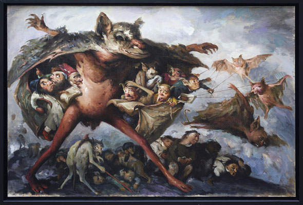 Yongbo Zhao: „Das Böse gerät außer Kontrolle“, 2017, 160 x 240 cm