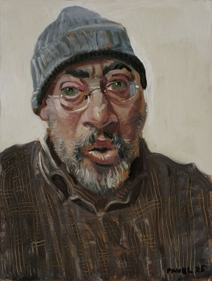 Pavel Feinstein: *N 3066*, 2025, Öl/Hartfaser, 40 x 30 cm