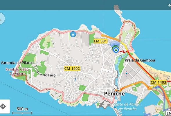 Einmal rum auf der rosafarbenen Linie ca. 14 km