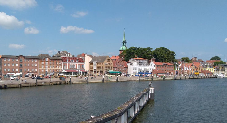 Blick zurück auf Kappeln von der Brücke