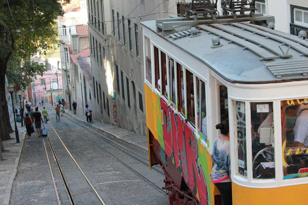 Standseilbahn in der Stadt