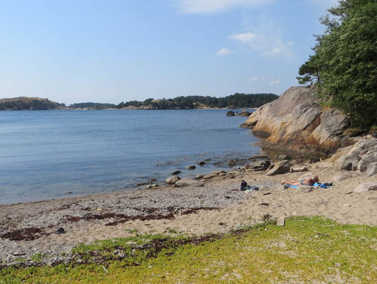 Am Ende der Halbinsel am Strand