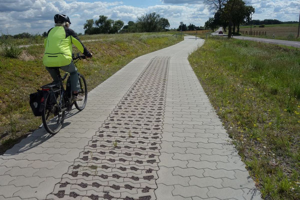Der Radweg ist neu und lässt sich sehr gut befahren