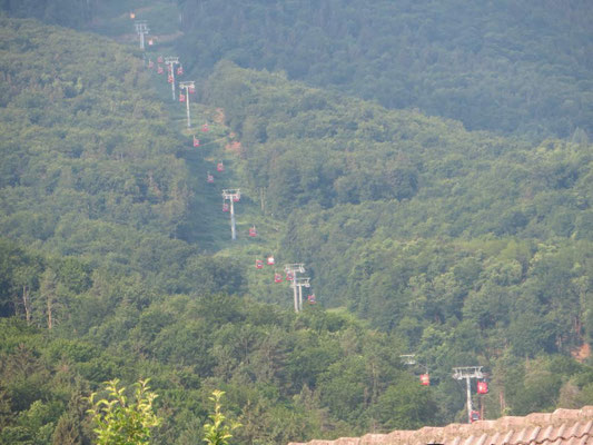 Blick vom CP zur Seilbahn