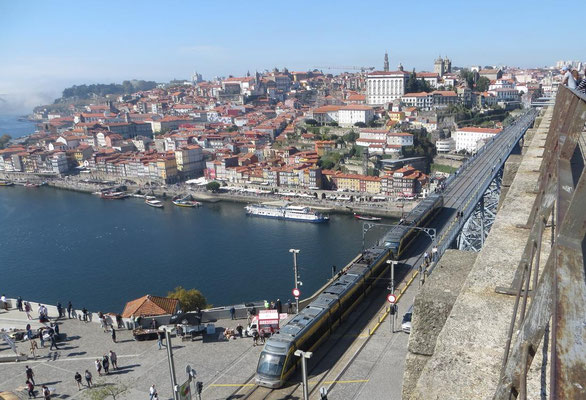 Ponte Dom Luís I - Blick auf die obere Ebene der Brücke