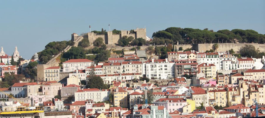 Blick auf die Burg Castelo de Sao Jorge