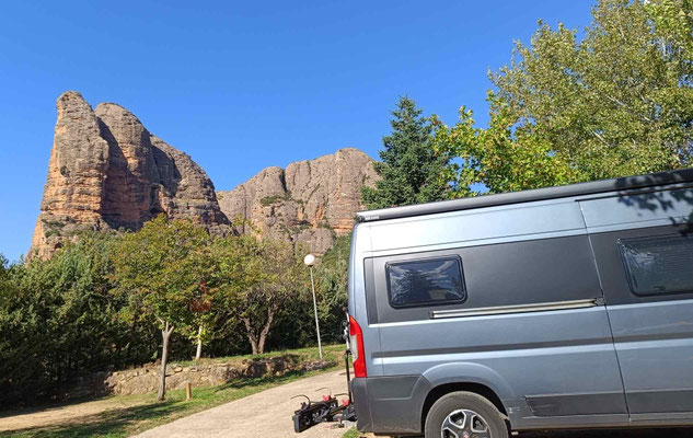 Unser Stellplatz auf dem Campingplatz 