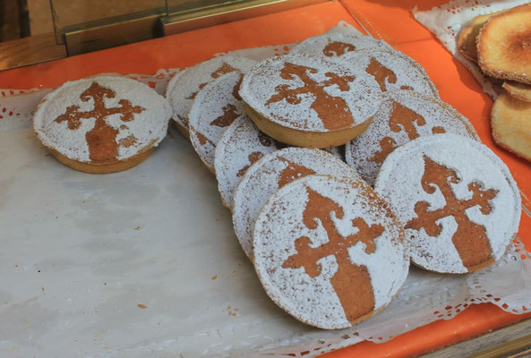 Süßes Gebäck für Pilger
