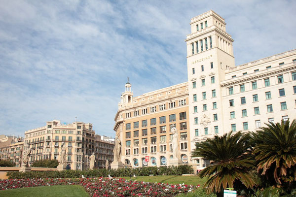 An der Placa de Catalunya