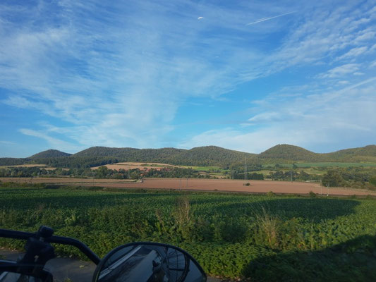 Was für ein Himmel bei unserer Ankunft