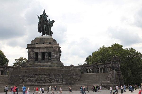 Reiterstandbild vom 1. Deutschen Kaiser Wilhelm I. am Deutsches Eck 