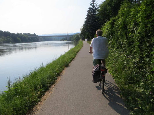 Radweg entlang der Drau