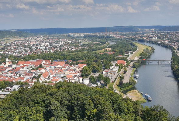 Rechts fließt die Donau. Links hinten sieht man die Altmühl fließen