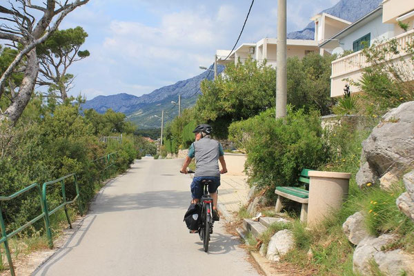 Auf dem Radweg nach Baska Voda