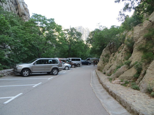 Parkplatz in der Velika Schlucht