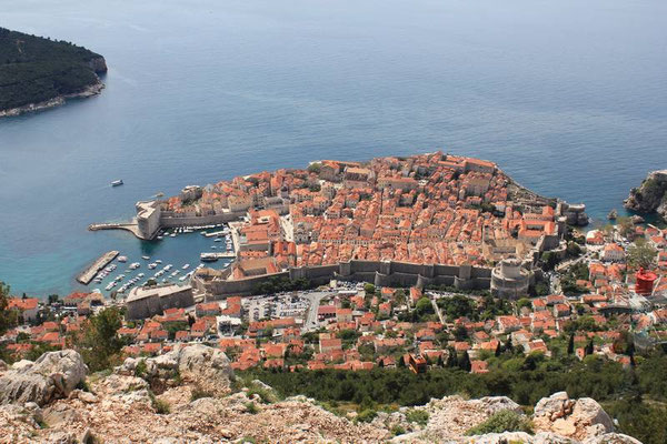 Die Altstadt von Dubrovnik von ganz oben