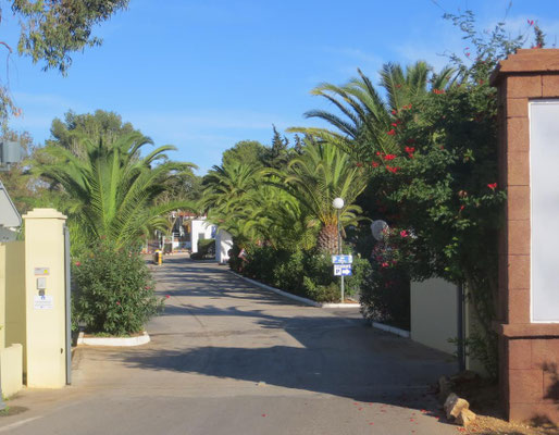 Einfahrt zum Campingplatz