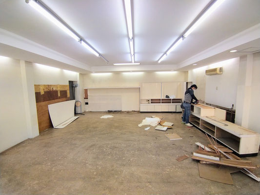 イクメンリフォームによる岐阜県揖斐郡池田町の新規開業の店舗内装工事