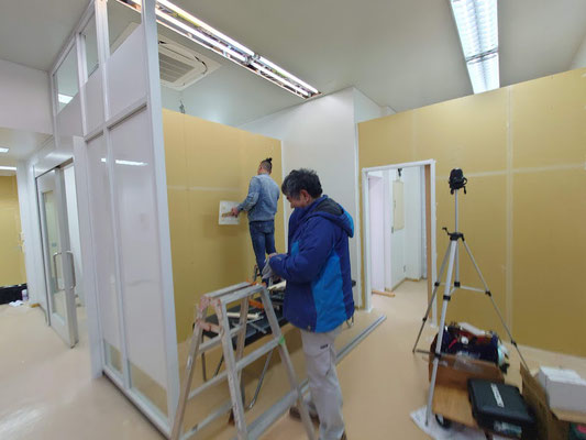 イクメンリフォームによる愛知県一宮市の内科クリニックの新規開業の改装工事中