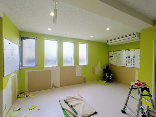 イクメンリフォームによる岐阜県岐阜市の「放課後デイサービス」の内装工事中！