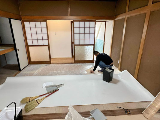 イクメンリフォームによる愛知県瑞浪市の空き家の激安リフォーム中