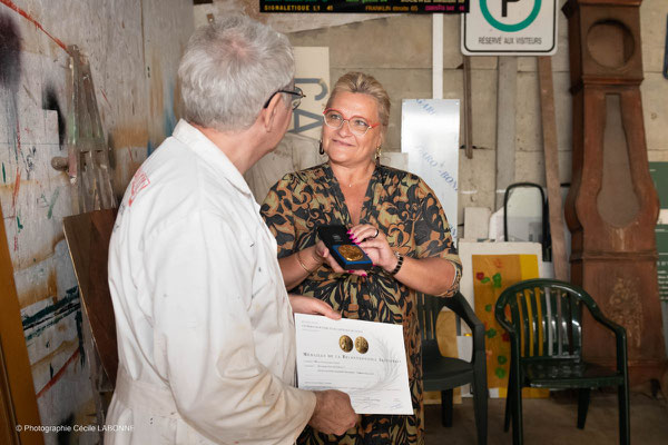 Mme Nathalie LAPORTE présidente CMA et Jean BATAILLE
