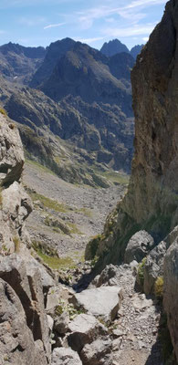Au Pas Colomb , la descente est très raide