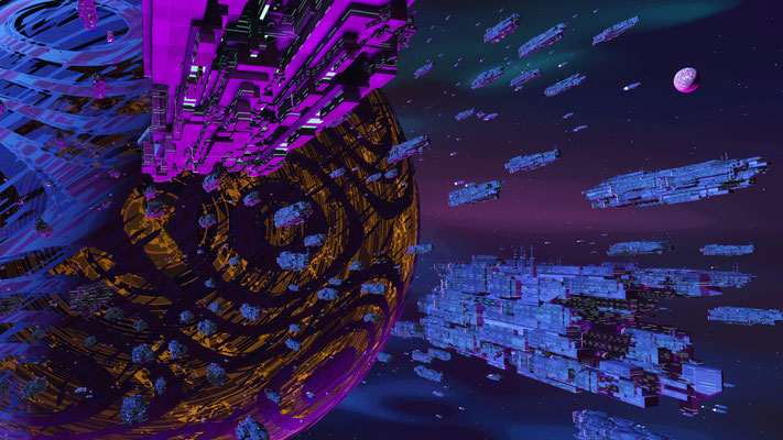 Fleet - created in Blender only with nodes and shaders to get a better understanding of these systems.