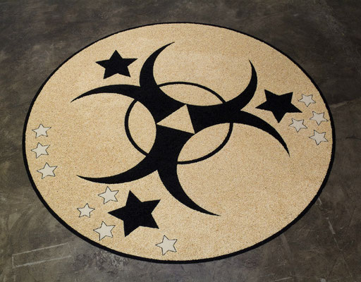 Bio Hazard, 2007. Corn, beans and rice. 4m diameter