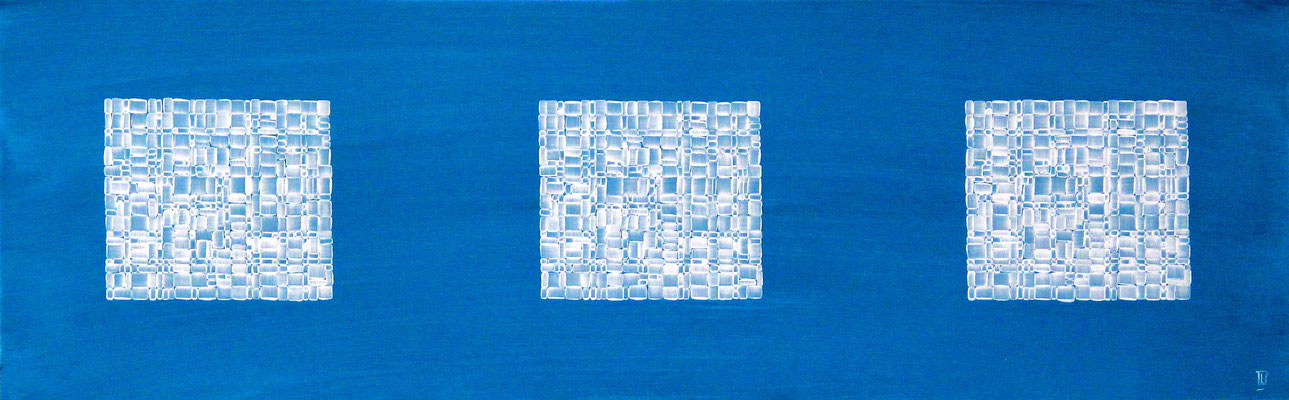 MIROIR TRIPLE  76,5 x 24 cm  acrylique sur carton  2023
