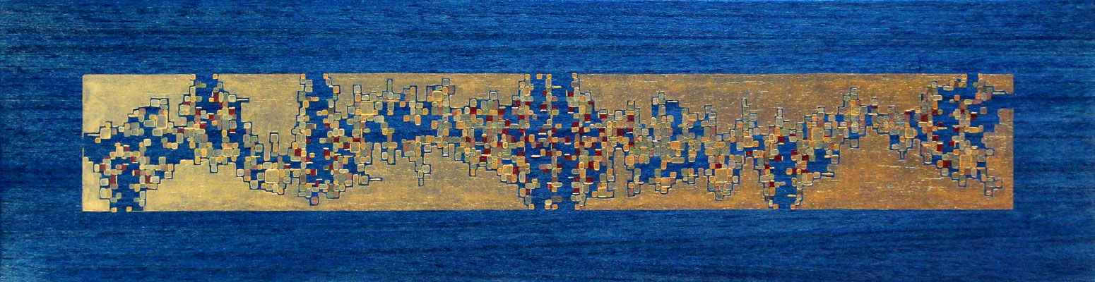 VILLE DES SABLES-03  80 x 21 cm  acrylique sur bois  2022