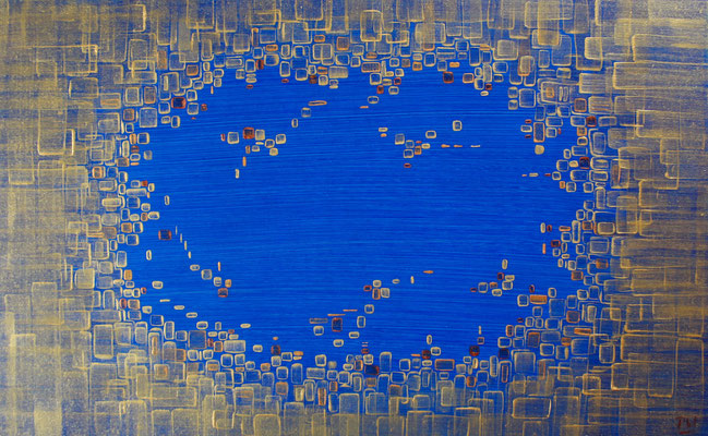 GROTTE  39 x 24 cm  acrylique sur carton  2022