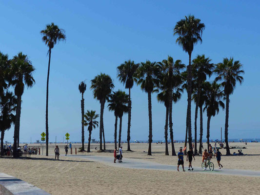 Der Strand und Flaniermeile von Venice